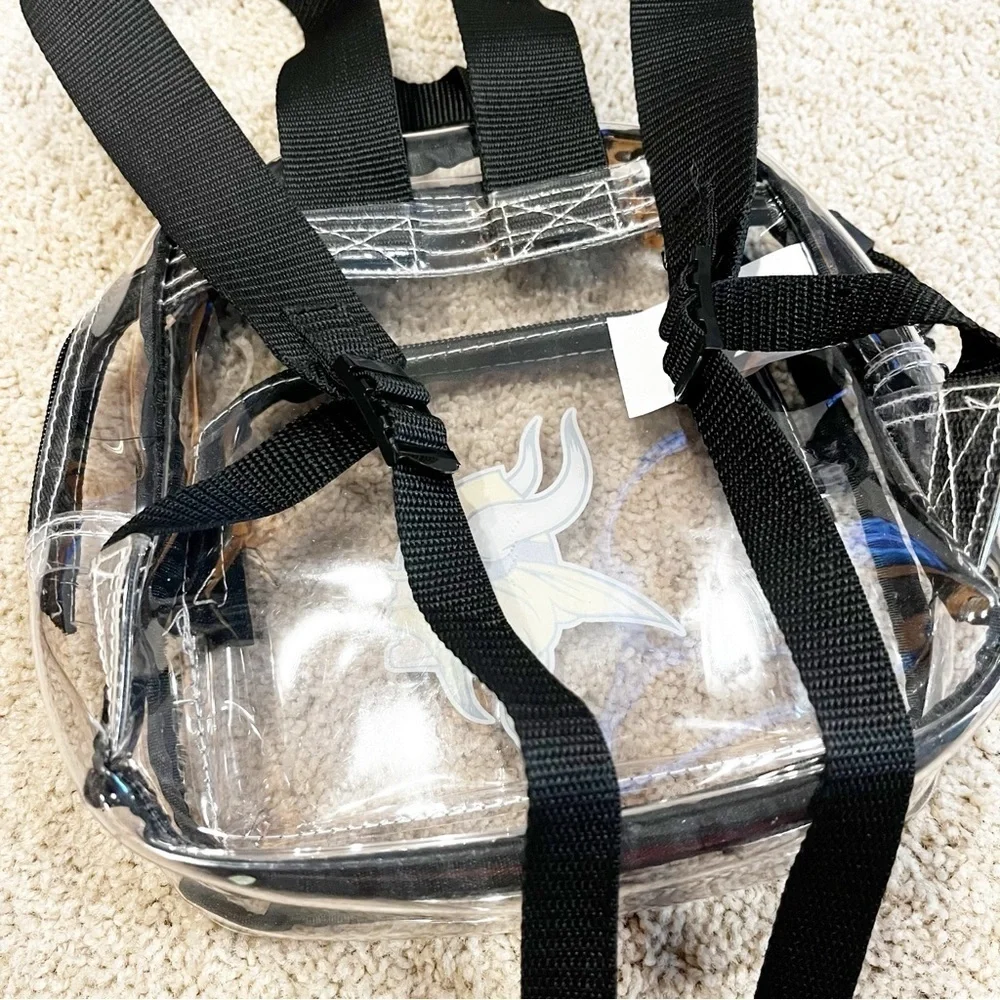 Minnesota Vikings Clear Backpack Stadium Game Day Football US Bank Stadium Logo